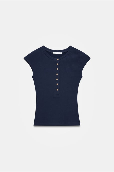 Figurbetontes Baumwoll-Jersey Rundhals-T-Shirt - Image 5