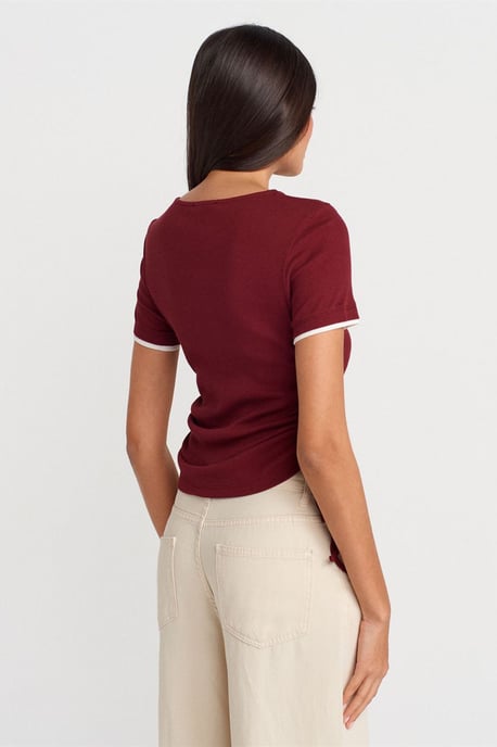 Damen Baumwoll Slim Fit Rundhals T-Shirt - Image 2