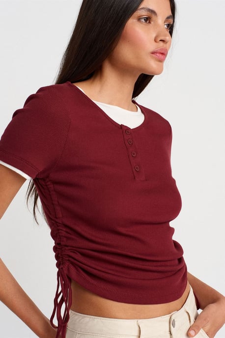 Damen Baumwoll Slim Fit Rundhals T-Shirt - Image 3