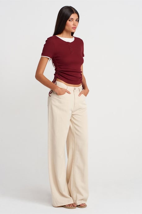 Damen Baumwoll Slim Fit Rundhals T-Shirt - Image 4