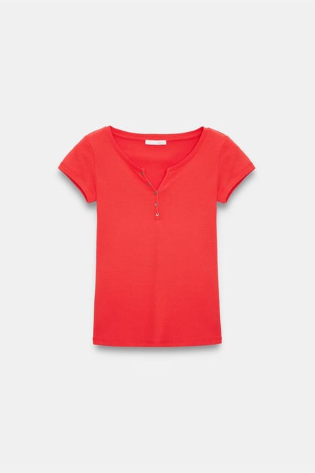Damen Slim Fit Baumwoll U-Ausschnitt T-Shirt - Image 5