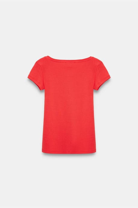 Damen Slim Fit Baumwoll U-Ausschnitt T-Shirt - Image 6