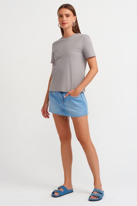 Damen Baumwoll Rundhalsausschnitt T-Shirt - Image 3