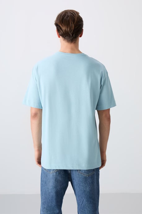 Oversized Baumwoll-Polyester Rundhalsausschnitt T-Shirt - Image 4