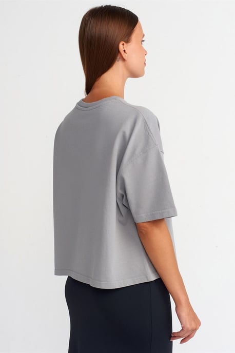 Übergroßes Baumwoll-Crewneck-T-Shirt - Image 2