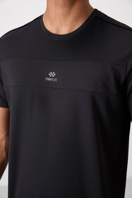 Herren Farbblock Rundhals T-Shirt - Image 3