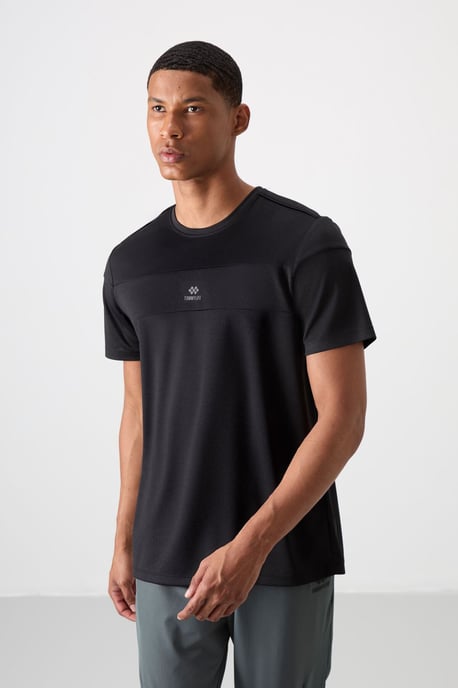 Herren Farbblock Rundhals T-Shirt - Image 4