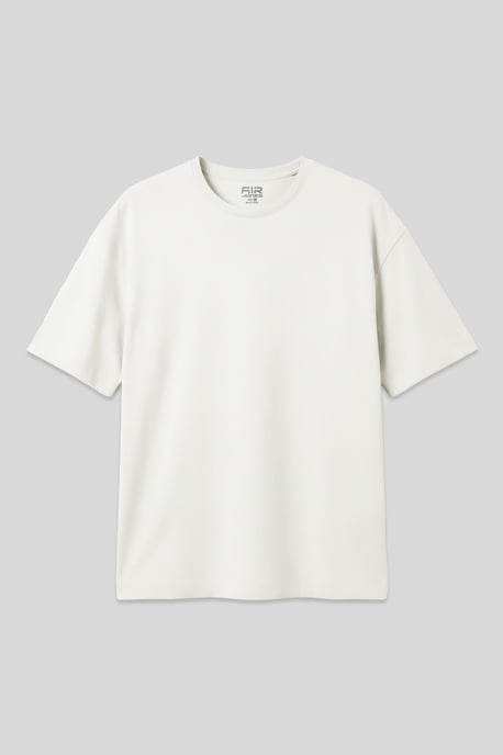 Übergröße Baumwollmischung Rundhals-T-Shirt - Image 1