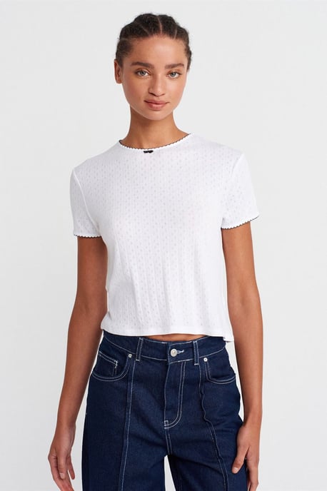 Damen Ripp Crop-Top - Image 1