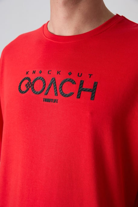 Oversized Logo-Patch Rundhals-T-Shirt - Image 3