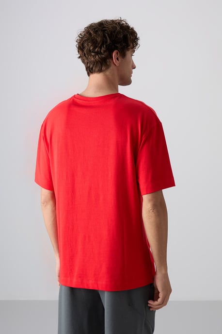 Oversized Logo-Patch Rundhals-T-Shirt - Image 5