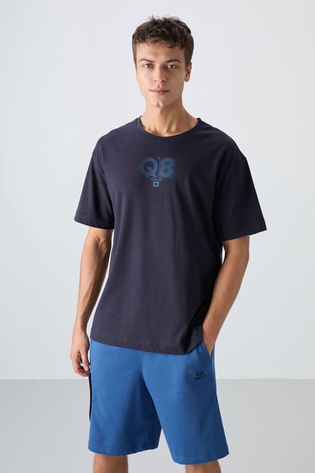 Übergroßes Bedrucktes Logo Rundhals-T-Shirt - Image 1