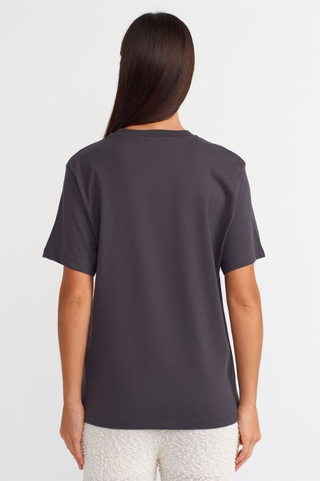 Damen Baumwolle Bedrucktes Rundhals-T-Shirt - Image 2
