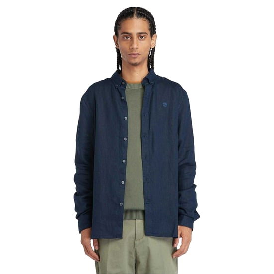 Timberland - Hemd für Herren, Leinen, leger (Dunkel Saphirblau) - Image 1