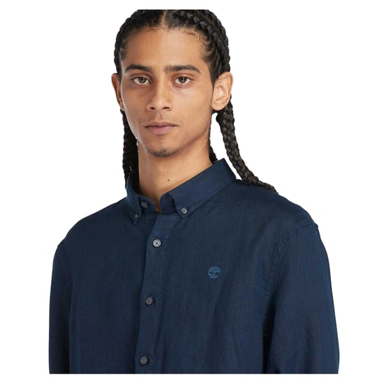 Timberland - Hemd für Herren, Leinen, leger (Dunkel Saphirblau) - Image 4