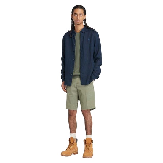 Timberland - Hemd für Herren, Leinen, leger (Dunkel Saphirblau) - Image 5