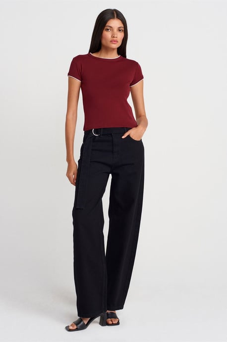 Damen Slim Fit Baumwoll-Crop-Top - Image 4