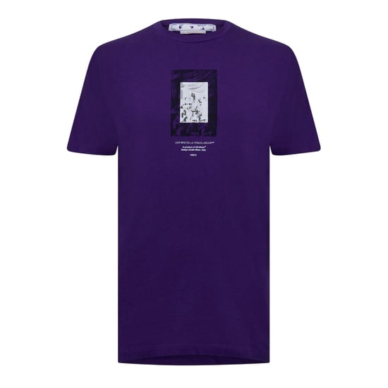 Off White - T-Shirt für Herren, Baumwolle, Regulär, kurzärmlig (Violett) - Image 1