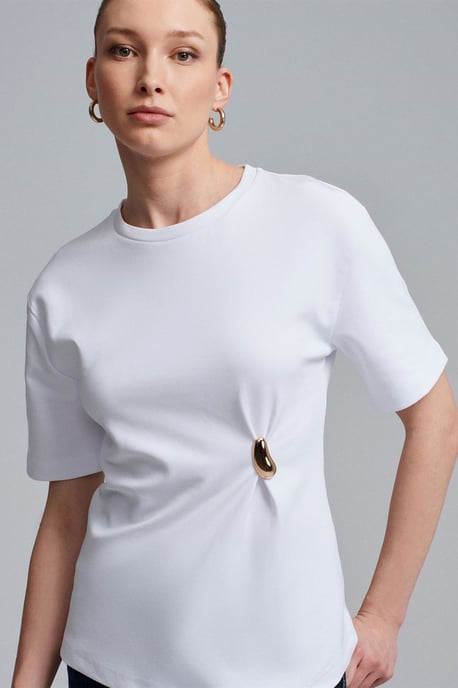 Damen Rundhals Kurzarm Jersey T-Shirt - Image 3
