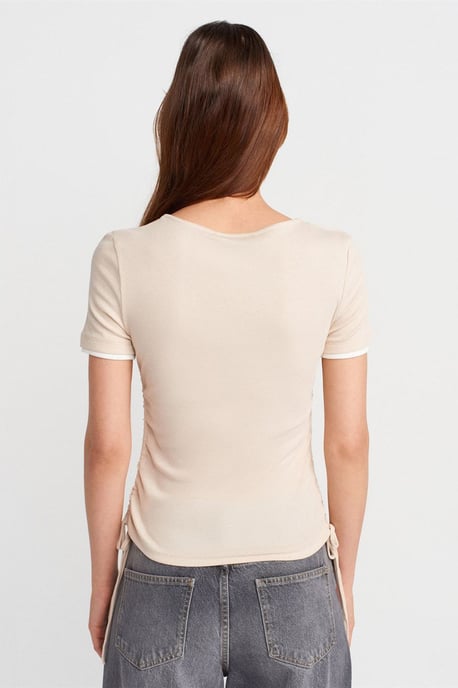 Damen Baumwolle Slim Fit Rundhalsausschnitt T-Shirt - Image 2