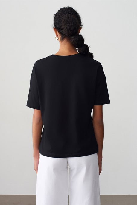Damen Baumwoll Rundhalsausschnitt T-Shirt - Image 2