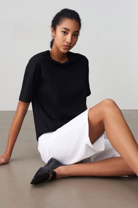Damen Baumwoll Rundhalsausschnitt T-Shirt - Image 3
