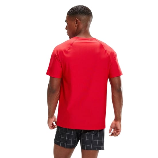 Speedo - T-Shirt für Herren, Rundhalsausschnitt, Regulär (Rot) - Image 2