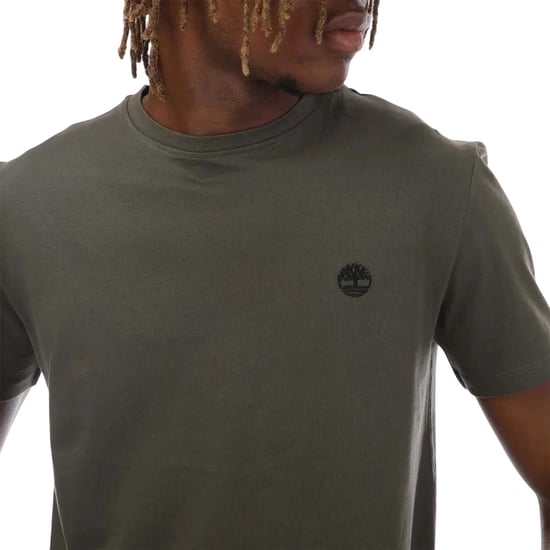 Timberland - "Dunstan River" T-Shirt für Herren, Rundhalsausschnitt, Schmal (Khakigrün) - Image 3