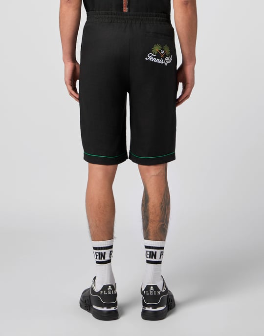 Linen Drawstring Shorts Plein Tennis - Image 5