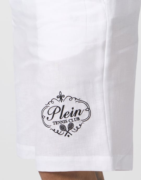 Linen Drawstring Shorts Tennis Club - Image 3