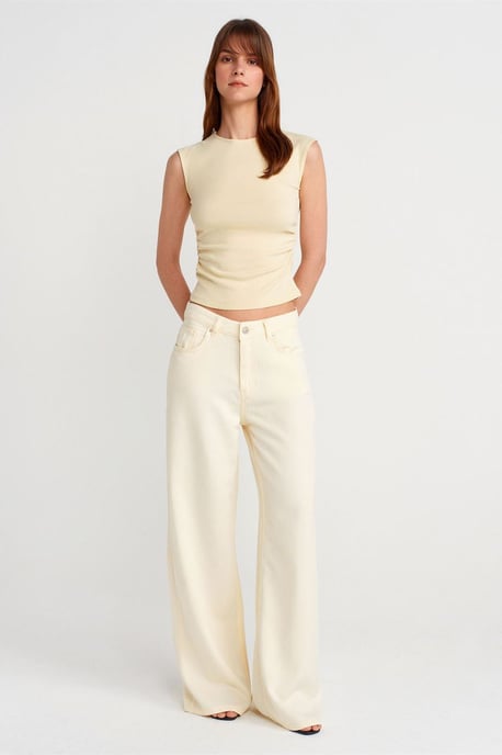 Damen Rippenshirt ohne Ärmel mit rundem Halsausschnitt - Image 4