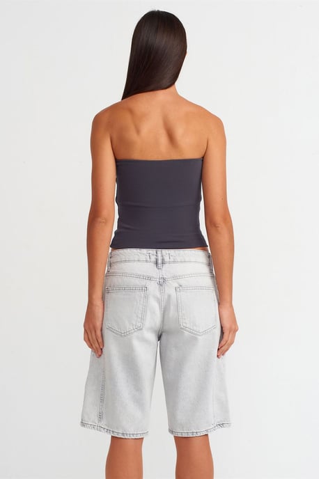 Damen Mittlere Taille Weite Jeansshorts - Image 2
