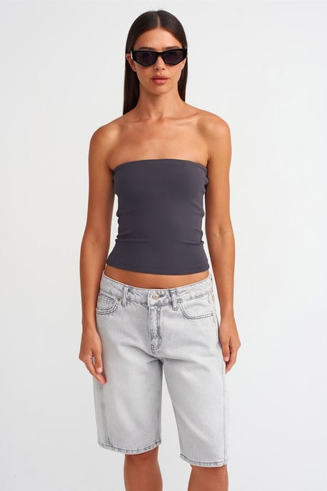 Damen Mittlere Taille Weite Jeansshorts - Image 3