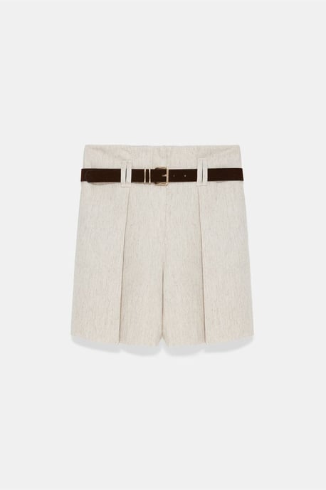 Hochtaillierte, bundelastische, weitgeschnittene Tailor-Shorts - Image 6