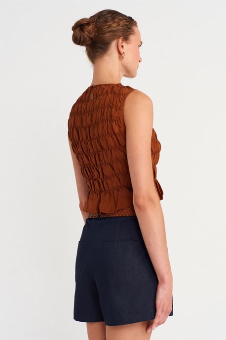 Damen Maßgeschneiderte Krepp Mini-Shorts - Image 2