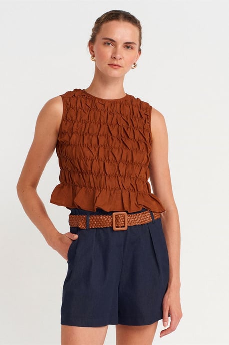 Damen Maßgeschneiderte Krepp Mini-Shorts - Image 4
