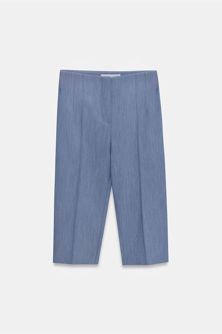 Hochtaillierte Gerade Capri-Shorts mit Schlitz - Image 4