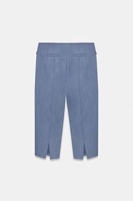 Hochtaillierte Gerade Capri-Shorts mit Schlitz - Image 5