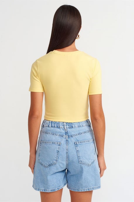 Hochtaillierte Weite Denim-Shorts - Image 2