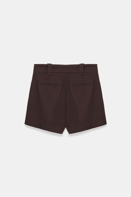 Hochtaillierte Baumwoll-Popeline Shorts mit Gürtel - Image 6