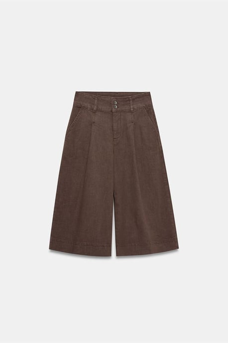 Hüfthohe Weite Jeansshorts - Image 5