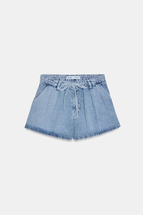 Hochtaillende weite Baumwoll-Denim-Shorts - Image 5