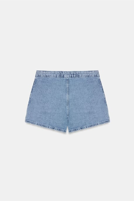 Hochtaillende weite Baumwoll-Denim-Shorts - Image 6