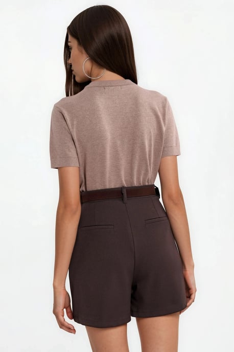 Hochtaillierte Weite Beinhose mit Gürtel - Image 3
