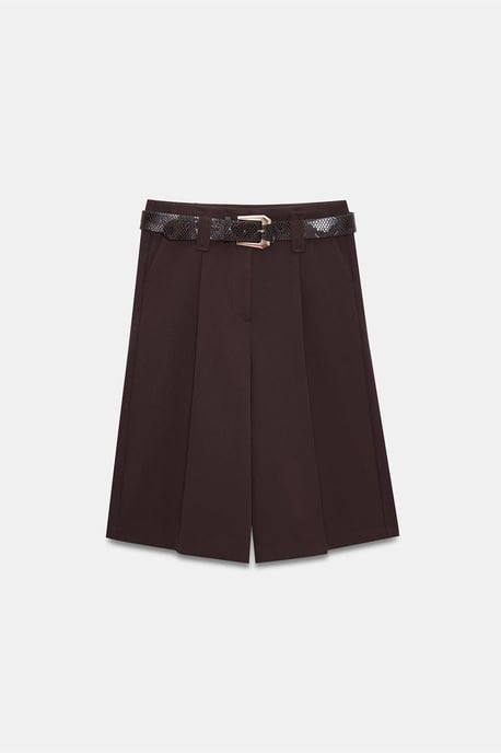 Hochtaillierte, bundelastische, weitgeschnittene Tailor-Shorts - Image 5