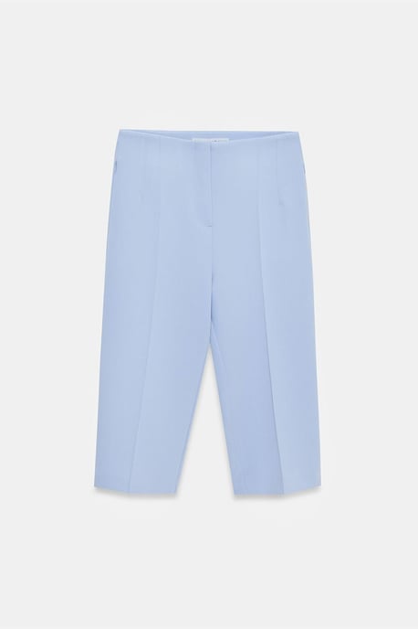 Hochtaillierte Gerade Capri-Shorts mit Schlitz - Image 5