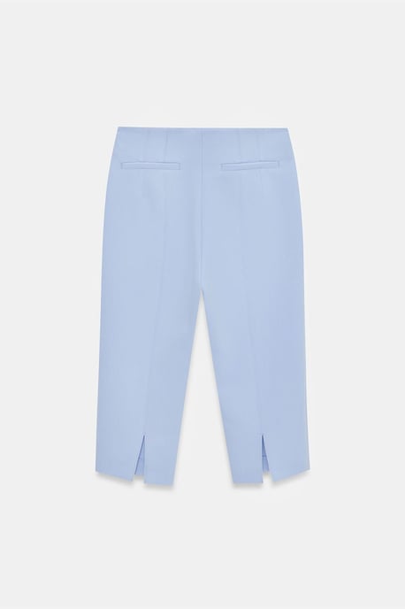 Hochtaillierte Gerade Capri-Shorts mit Schlitz - Image 6
