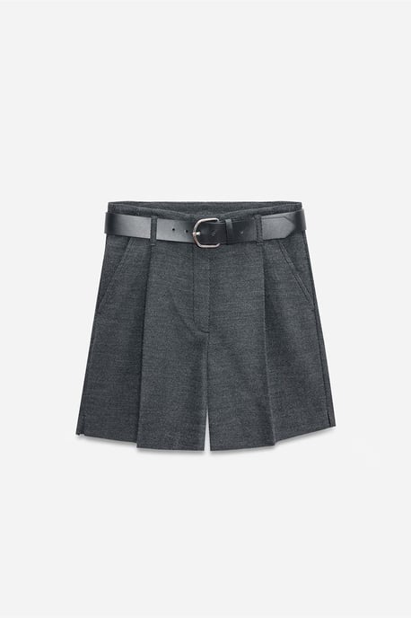Hochtaillierte, bundelastische, weitgeschnittene Tailor-Shorts - Image 5