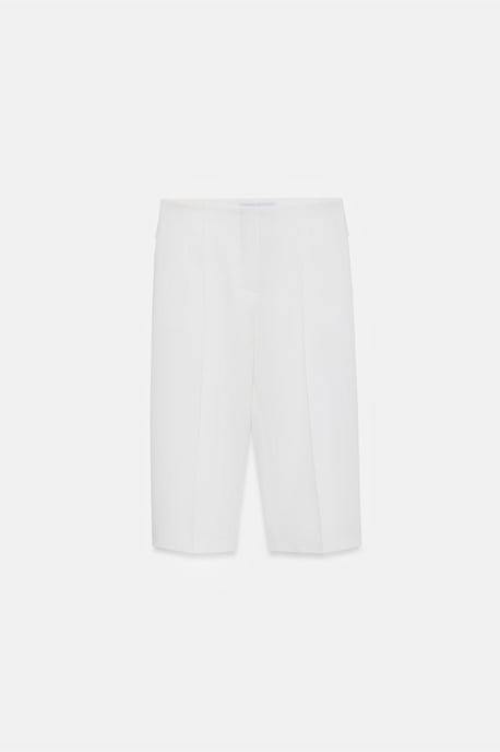 Hochtaillierte Gerade Capri-Shorts mit Schlitz - Image 5
