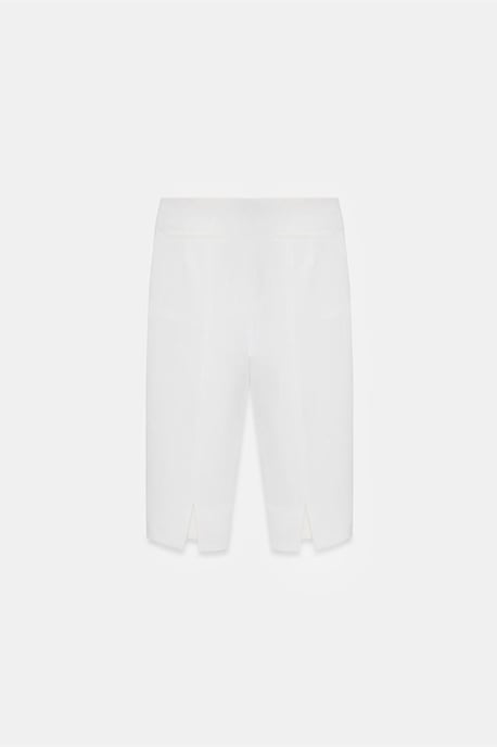 Hochtaillierte Gerade Capri-Shorts mit Schlitz - Image 6